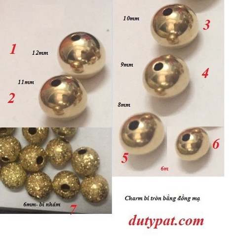 charm bằng đồng bi trơn