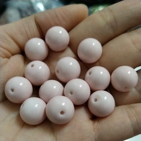 50gram hạt đá nhân tạo hồng nhạt 12mm