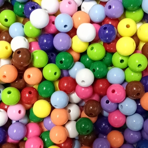 25gam hạt nhựa tròn đủ màu size 6- 8-10-12-14-16-18-20mm