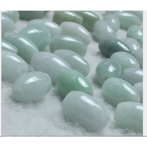 1 viên lu thống thiên nhiên 8x12mm màu ngọc A mix vòng