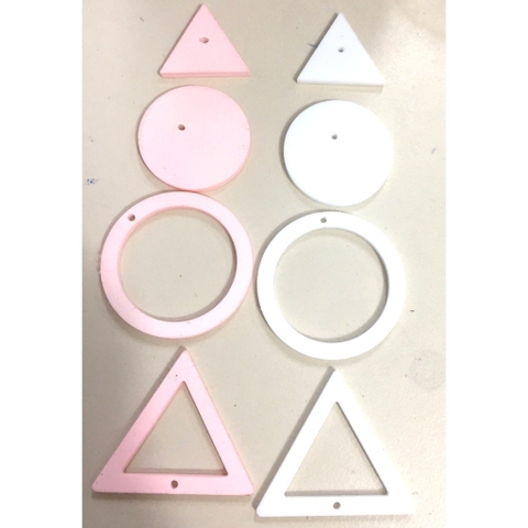 4 cái mẫu khuôn nhựa có lỗ treo làm hoa tai