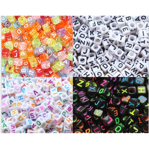 5-25gam Hạt vuông in chữ 7mm (loại tốt)