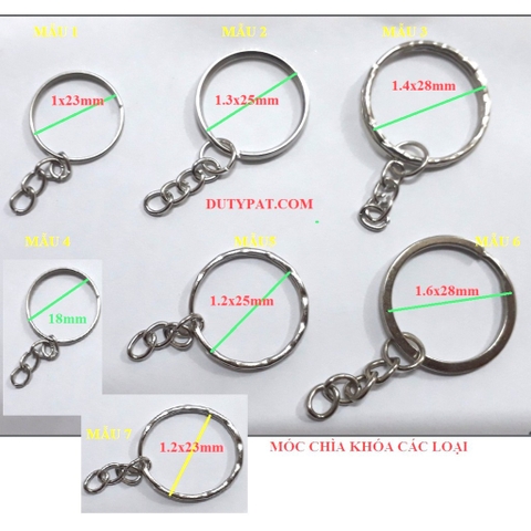 10 Móc chìa khóa gói  nhiều mẫu để chọn