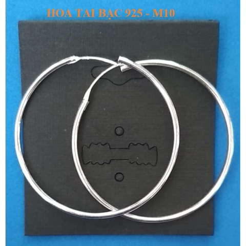 Hoa tai tròn bạc 925-M10