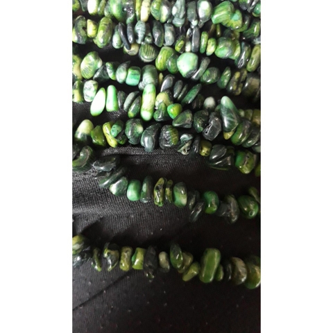 Đá vụn xanh rêu dây 20/40/80cm thiên nhiên làm trang sức handmade