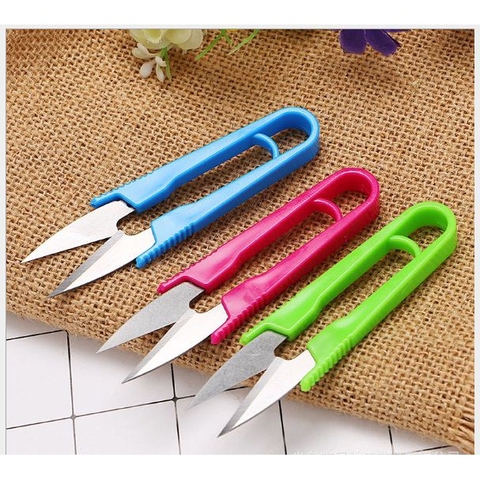 Kéo bấm chỉ cán nhựa-set 10 cây