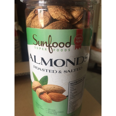 Hạnh Nhân Nguyên Hạt vỏ rang muối 400g