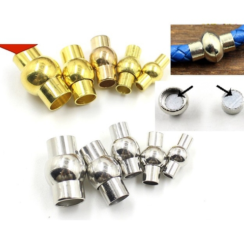 chốt khóa đầu dây nam châm tròn làm vòng tay 3-4-5-6mm