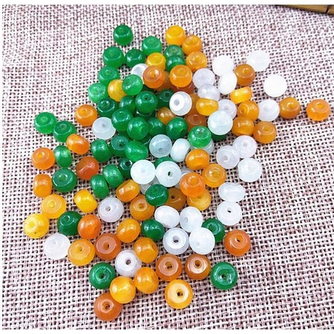 2-10 viên charm đệm xỏ đá 5x8mm, lỗ 1.5mm tự nhiên (p131-25) MH2636