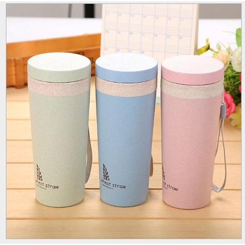 Bình nước lúa mì 300ml có dây xách