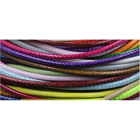Dây sáp da size 1,2 va 1,5mm bó 10m- có 38 màu để chọn