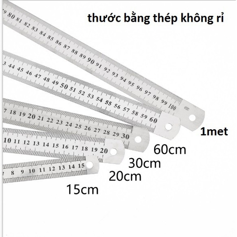 Thước đo, thước Kẻ thép không rỉ nhiều size