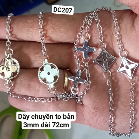 Dây chuyền thời trang xích màu bạc :DC201->DC214