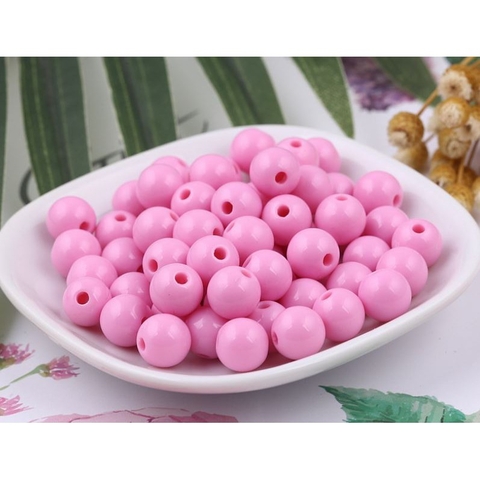 10-25-50gam hạt nhựa hồng phấn size 4/6/8/10/12/12/16mm