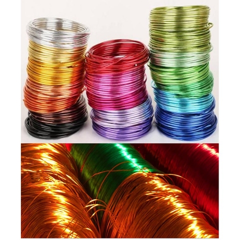 1kg dây nhôm mạ màu size 0.8-1.0mm làm bonsai, TRANG SỨC.