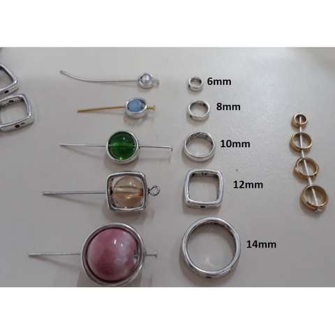 50gam khoen 2 lỗ trang trí hạt làm trang sức