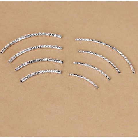 ống xỏ khắc hoa văn bạc thái 925 đủ size