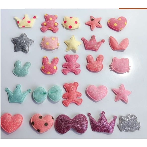 10/20/50 miếng dán có nhủ kim tuyến 3-4cm làm kẹp tóc mẫu ngãu nhiên (MH2351)