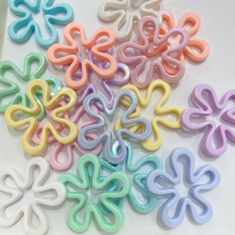 50-500gam hạt charm hoa rỗng 27mm lỗ xỏ dọc