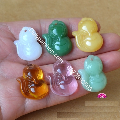 Mặt dây chuyền hồ ly , tỳ hưu đá nhân tạo đủ size