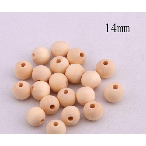 1kg gỗ trơn màu kem tự nhiên size 14mm (gói 10/25/50gam)