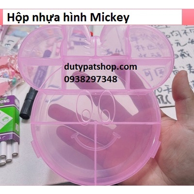hộp nhựa đưng đồ nhiều ngăn hình mickey