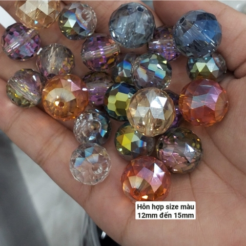 2 viên Pha lê size lớn 10mm 12mm 14mm 16mm 18mm 20mm