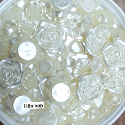 10gam-50gam hạt nhựa ngọc trai kem