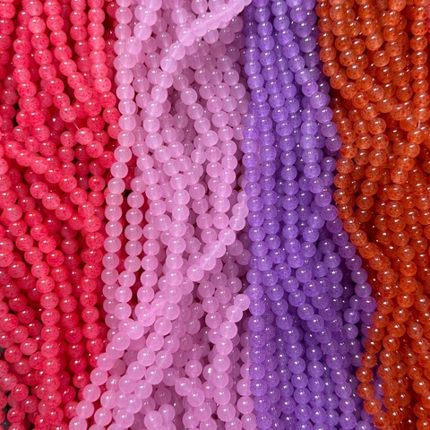 (DA16) 10-50gam đá chấm bi nhân tạo 8mm nhiều màu làm vòng tay, vòng cổ phong thuỷ