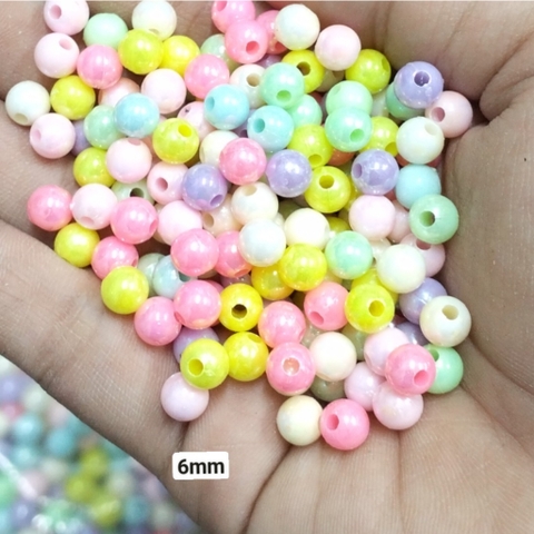 10- 50g hạt nhựa tròn bóng ánh cừ