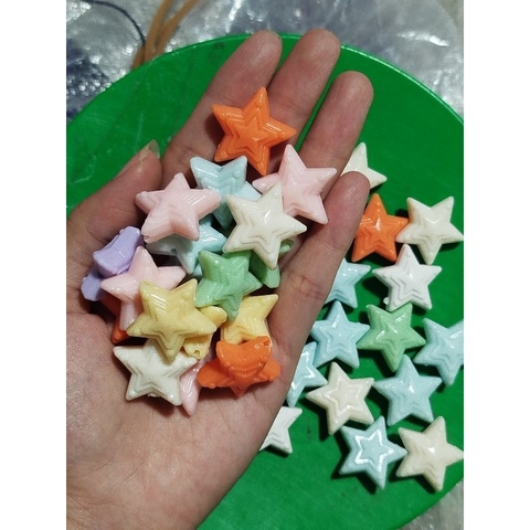 50gam(cỡ 20cái) charm có lỗ xỏ sao nhiều tầng