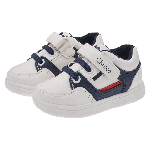 Giày tập đi trẻ em Chicco Guscio màu trắng xanh