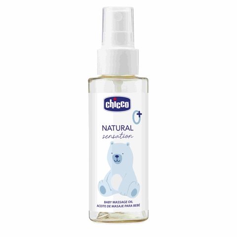 Dầu mát-xa cấp ẩm & hỗ trợ đàn hồi da Chicco Natural Sensation 0M+
