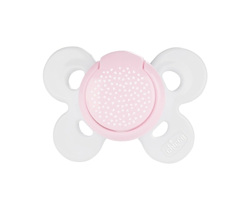 Ty ngậm silicone Chicco Physio Comfort màu hồng 2-6M