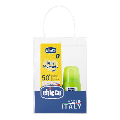 Combo Chicco Mùa Hè 1 (Kem chống nắng 3 tác động & Lăn đa năng xua muỗi)