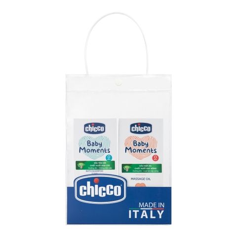 Combo Chicco Mềm Mịn 6 (Sữa tắm gội Hoa cúc 200ml & Dầu mát-xa Hạt bông 200ml)