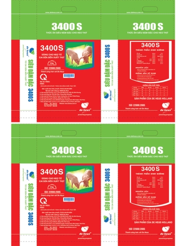 Bao bì thức ăn siêu đậm đặc cho heo thịt 3400S