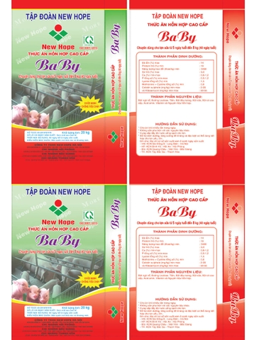 Bao bì thức ăn hỗn hợp cao cấp Baby