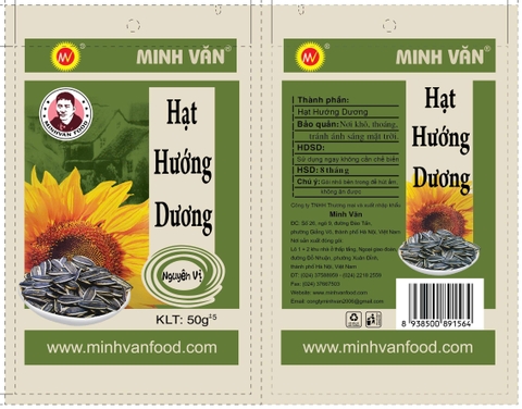 Túi hạt hướng dương nguyên vị 50g