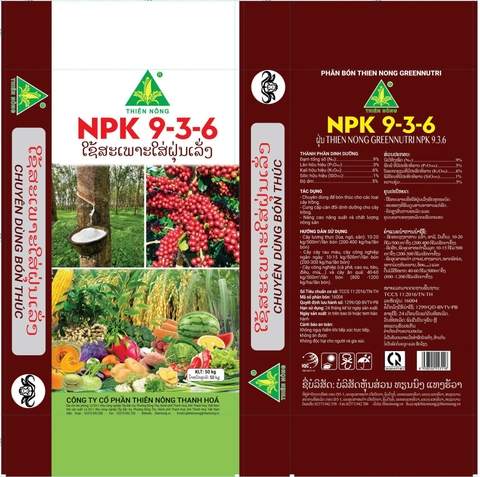 Màng NPK 9-3-6-Tiếng Lào-50kg