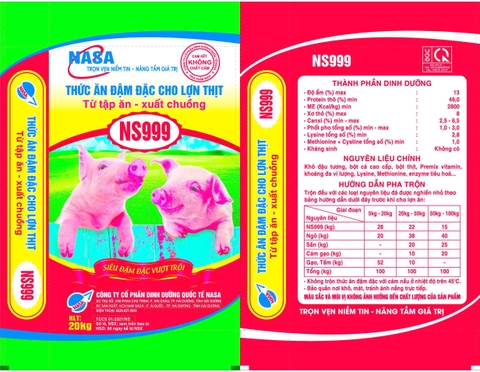 THỨC ĂN ĐẬM ĐẶC CHO HEO - NS999