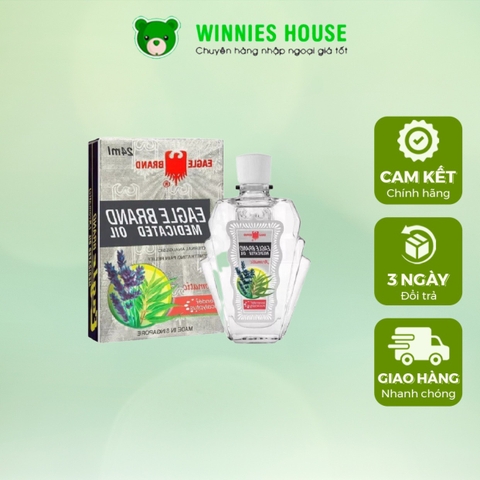 Dầu gió trắng Con Ó của Mỹ Eagle Brand Medicated Oil Lavender 24ml