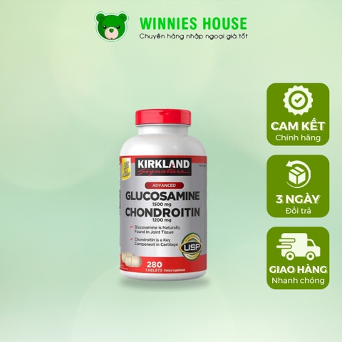Hỗ Trợ Xương Khớp Glucosamine Chondroitin Sulfate Kirkland 280 Viên - Bổ Khớp Của Mỹ