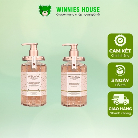 Sữa Tắm Trắng Da Cánh Hoa Hồng Damask Weilaiya Grand Rose Extracts Whitening Shower Gel 450ml