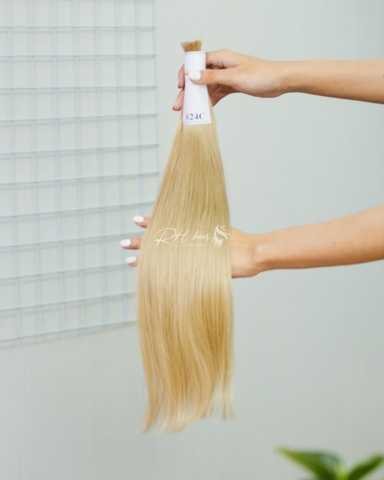 STRAIGHT BULK HAIR | #24C COLOR