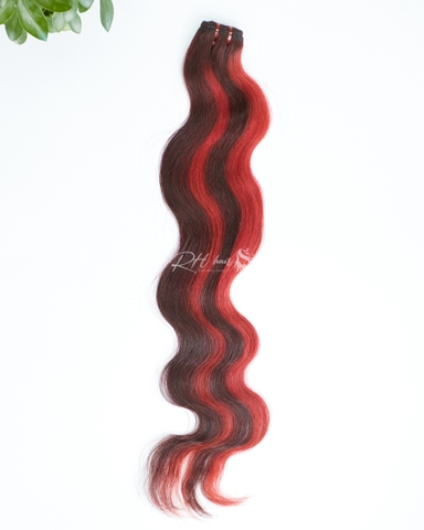 COLORED BODY WAVY WEFT HAIR
