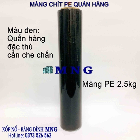 Màng chít, màng PE 2.5Kg đen khổ 50cm