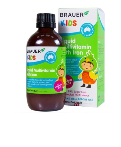 BRAUER LIQUID MULTIVITAMIN WITH IRON 
