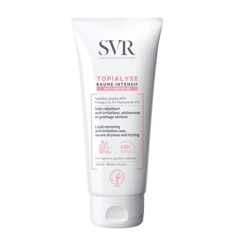 KEM DƯỠNG LÀM DỊU, GIẢM NGỨA CHO DA KHÔ, VIÊM DA CƠ ĐỊA SVR TOPIALYSE BAUME 200ML SVR