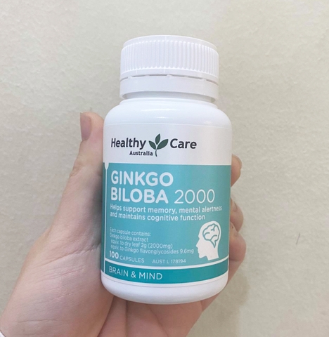 Viên Uống Ginkgo Biloba Healthy Care Úc 2000mg